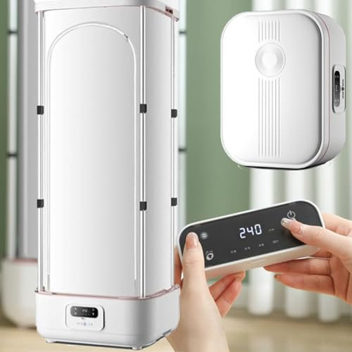 FBHappiness Portable Folding Dryer, Steam Press Ironing Machine, 360-degree Hot Air Circulation, Intelligent Timing, and Dry Clothes, Automatic Garment Care To Steam