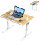NAIZY Laptoptisch 60x39,5 cm Klapptisch 27-39 cm Höhenverstellbar Betttisch mit Tablet-Kerbe & Winkelverstellbare Platte Betttablett Bett T isch für Sofa Bett Boden, Braun