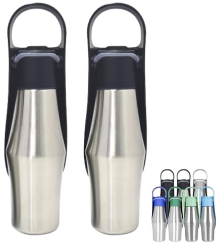 750 ML Gourde pour Chien Promenade | Bouteille d'eau De Voyage pour Chien(2 Noir,750ml)