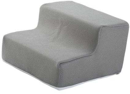 Ronyme Scaletta per cani a 2 gradini per letto, scale inclinate, leggere e antiscivolo, per gattini, scaletta per animali domestici, per cani anziani e, Grigio Chiaro