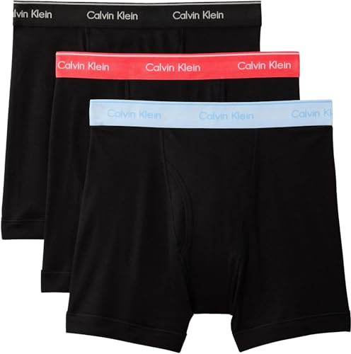 Calvin Klein Men Boxer Brief 3 PK PINK (Black Bodies w/Black/Punch Pink/Br) M