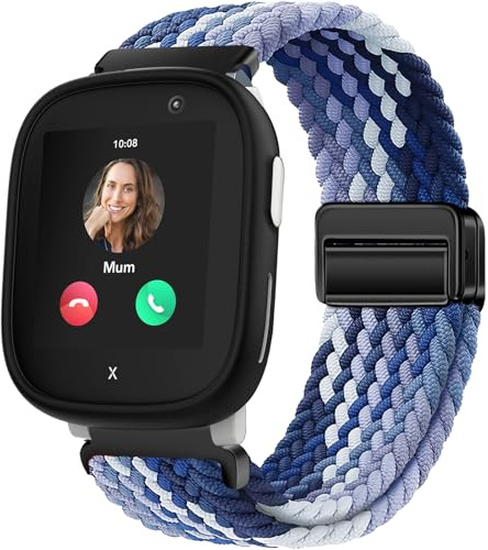 OUTPUTBT Magnetisch Armbänder 20mm für Xplora X6 Play/X 6/X6 Pro/XPLORA XMOVE/Sloth cloud H97/Anio 5/Anio 6/Gizmo/Gabb Watch 3/2/1 Armband Kinder Nylon Baumwolle Geflecht für Mädchen Jungen