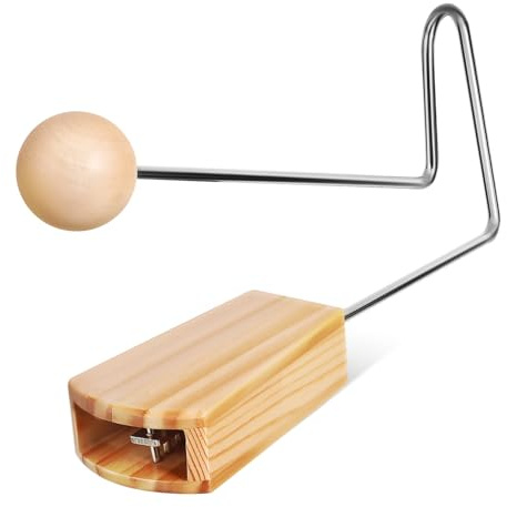 WEKADRIN Vibraslap Holz Schlaginstrument Handliches Percussion Rhythmus Instrument für Musiker und Party