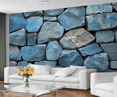 GIVLWF Stone Texture Wallpaper for Living Room, Stone Bricks Bedroom Wallpaper, Rustic Murals for Walls, Non Self Adhesive Wall Paper & Home Decor