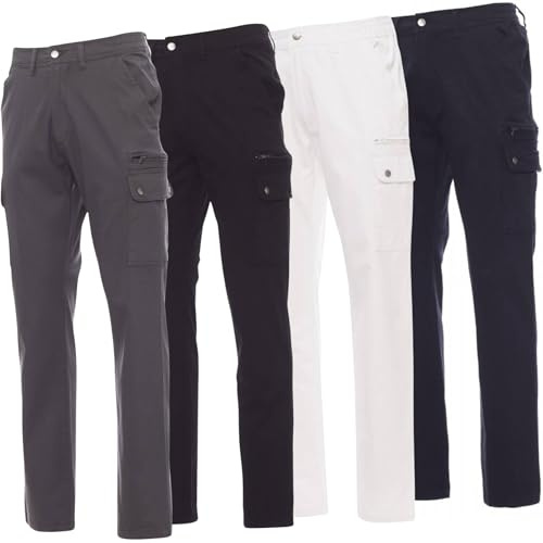 Arbeitshose Herren Stretch Cargohose Baumwolle 8 Taschen Stretchbund robuste Arbeitskleidung Männer Berufskleidung Handwerk Bau Montage Logistik KFZ Werkstatt Security Hobby DIY bequeme Freizeithose