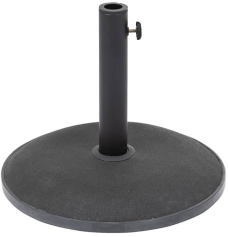 Hespéride - Soporte de sombrilla Redondo Negro - 15 kg