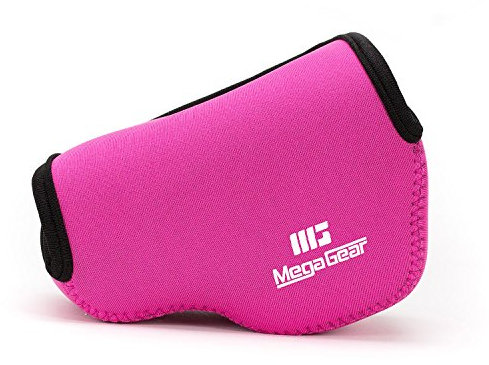 MegaGear Ultraleichte Kameratasche aus Neopren-Marterial für Digitale Spiegelreflexkamera Sony NEX-6 mit Sony NEX-7 mit 18-55mm Objektiv (Rose)