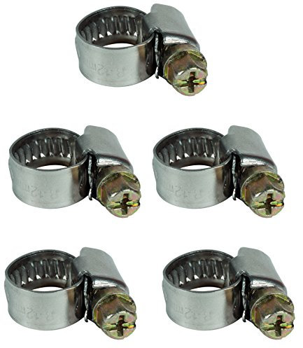 Original Einhell Schellen-Set (Kompressor-Zubehör, Schlauchschellen für Druckluftschläuche, Größenbereich Ø 8 - 12 mm, 5x Schellen)