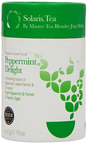Solaris Tea Organic Loose Whole Leaf Peppermint Delight 50 g