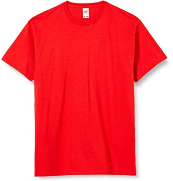 Fruit of the Loom SS028B, T-shirt Col Ras Du Cou Manches Courtes Mixte enfant,Rouge (Red),12-13 Ans (Taille fabricant:34)