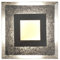 ECO-LIGHT LED Deckenleuchte Blattsilber Galerie Window 9021 M dimmbar Loft-Lampe Silber Farben 24 Watt 1600 Lumen 3000 Kelvin indirekt Deko Wandleuchte