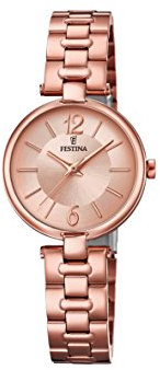 Festina Damen Analog Quarz Uhr mit Edelstahl Armband F20314/1