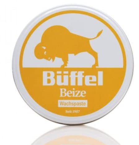 Büffel | Büffel-Beize Nr. 1 gelb 250ml | Gelbe Wachsbeize | Beize und Pflege von Holz, Holzböden und Möbeln | Strapazierfähig | Wasserabweisend
