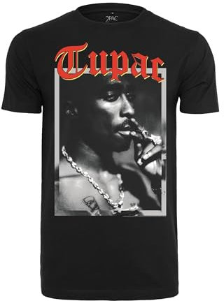 Mister Tee Herren Tupac California Love Tee T-shirt, black, M
