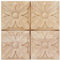 Wifehelper 4 Stücke Carving Checkered Applique Unlackiert Aufkleber für Möbel Dekoration Natürliche Holzapplikationen Platz Blume Carving Decals Dekorative Holz Handwerk 6x6 cm (1#)