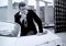 James Dean - im Porsche | US Import Plakat, Poster [59 x 84 cm]