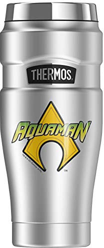 Aquaman Logo, THERMOS STAINLESS KING Stainless Steel Travel Tumbler, Vacuum insulated & Double Wall, 16oz