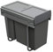 Handle & Home Cubo de cocina extraíble gris oscuro de 30 litros para armario de 300 mm (1 x 20 L y 1 x 10 L)