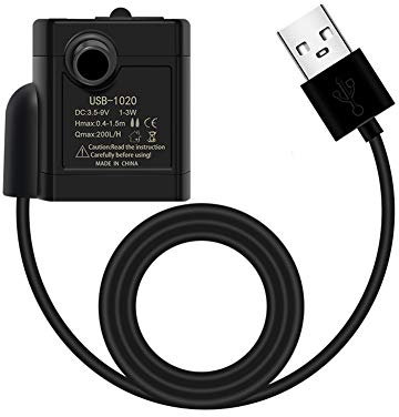 Gikfun 5V USB Mini Submersible Water Pump Replacement Pump for Aquariums DIY, Fish Tank, Cat Pet Water Fountain EK1527U