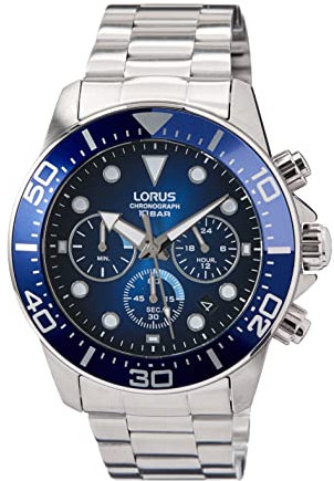 Lorus Orologio Analogico al Quarzo Uomo con Cinturino in Metallo RT343JX9