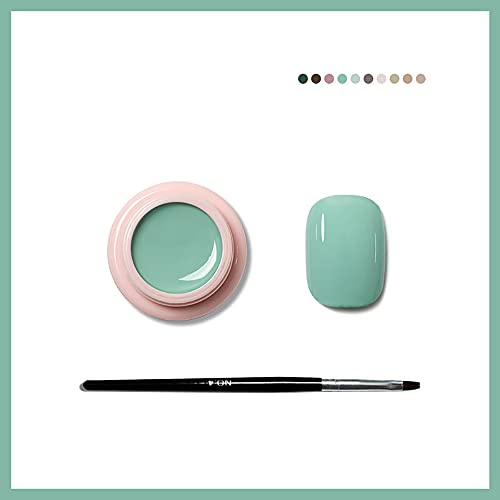 Light Blue Solid Cream Gel Nail Set With Brush Gel Paint For Nails Art Uv Gels Polish Gel Nail Polish Kit Gel Polish Set For Nail Polish Gel Nails Hand Painting Gel For Nail Art