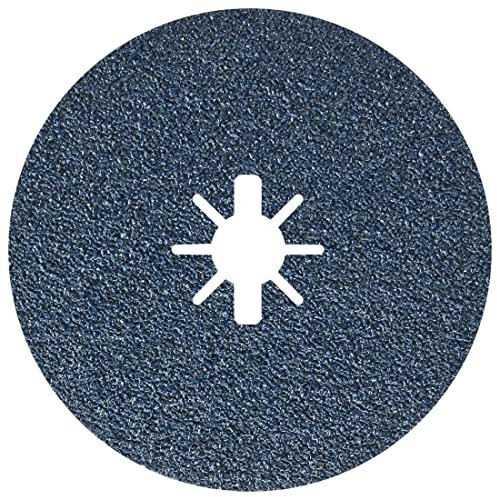 BOSCH FBX636 - Paquete de 25 discos de fibra abrasiva X-LOCK de grano grueso de 6 pulgadas, grano 36, compatibles con 7/8 pulgadas. Arbor para aplicaciones en acabado de superficies metálicas, mezcla