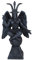 Ebros Gift Sabbatic Goat Idol Baphomet Resin Statue Okkultische Illuminati Der gehörnte Gott Ziege von Mendes Altar Skulptur Figur (16,5 cm hoch, Kunststein, grau)