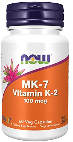 Now Foods, Vitamine K2 MK-7, 100mcg, All-Trans, 60 Capsules végétaliennes, Testé en Laboratoire, Sans Gluten, Sans Soja, Sans OGM