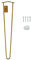 Moria Hairpin Leg 1 Stück | Möbelfüße, Tischbeine von 10 bis 80 cm | für Schrank, Hocker, Nachttisch, Couchtisch | Tischfüße mit Bodenschoner und Schrauben | 61 cm - 2 Streben (Metall, Gold)
