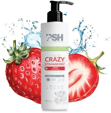 PSH PET SKIN HEALTHCARE Crazy Strawberry Conditioner für Hunde, 300 ml für empfindliche Haut