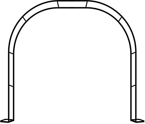 Mezzo Arco Per Rampicanti In Ferro Per Piante Rampicanti, Decoro Esterni Pergolato, Tubolare In Ferro Zincato di 19 Mm di Diametro, Resistente Alle Intemperie E Alla Ruggine 6-8 Ft (3 Colori, 9 Dimens