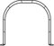 Mezzo Arco Per Rampicanti In Ferro Per Piante Rampicanti, Decoro Esterni Pergolato, Tubolare In Ferro Zincato di 19 Mm di Diametro, Resistente Alle Intemperie E Alla Ruggine 6-8 Ft (3 Colori, 9 Dimens