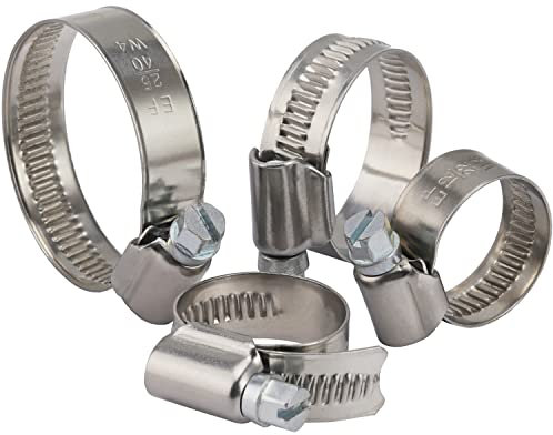 OPIOL QUALITY® Schlauchschellen 140-160/12mm aus Edelstahl A4 V4A (100 Stück) Schlauchklemme Rohrschellen Schlauch Clips Einstellbare Ablaufschlauch für Pool Garten Teich Schlauchbefestigung