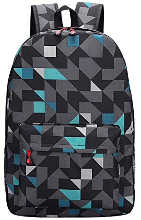 Leichter Schulranzen-Rucksack Schule Einfacher Wasserabweisender Rucksack College-Schule-Büchertasche Große Kapazität Rucksack Mädchen Jungen Rucksack Niedlich Rucksack Schwarzer 3-teiliger BTS M