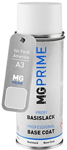 MG PRIME Autolack Spraydose für Ford America A3 Space White Pearl/White Crystal Pearl Basislack Sprühdose 400ml