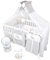 Bello24 - 14 Teiliges Kinderbettwäsche Babybettwäsche Komplettset ohne Bett Bestickt (Teddybär Mond) (100x135 cm)