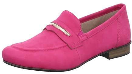 Rieker 51996, Mocassino Donna, Magenta Light Gold, 39 EU