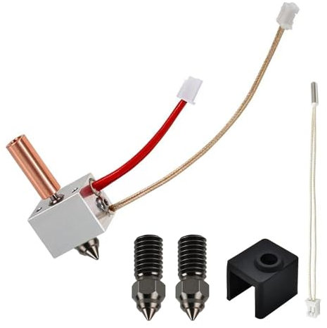 HzdaDeve Hotend Kit mit gehärteter Düse Hot End Druck Kopf Heizblock für Elegoo Neptune 4/Neptune 4 Pro mit Extra 2PCS gehärtete Düsen/1PC Silikon Abdeckung/1PC Thermistor