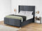 Living Comfort Bedz | Velvetto Storage up Ottoman Gas Lift Bed With Vertical Lined Headboard | Elisa Wingback Bed | Super King size Plush Velvet upholstery Bed (Steel, Super King Gas Lift)