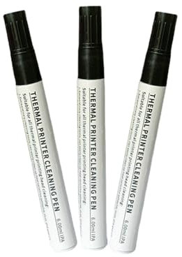 Perfeclan 3-teiliger Thermodrucker-Reinigungsstift, universeller Wartungs-Alkoholstift, Druckkopf-Reinigungsstift, Reparaturstifte für Thermodrucker