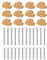 Simpls Lot de 12 boutons de tiroir en bois de hêtre en forme de nuage en bois de couleur bois pour armoires, meubles
