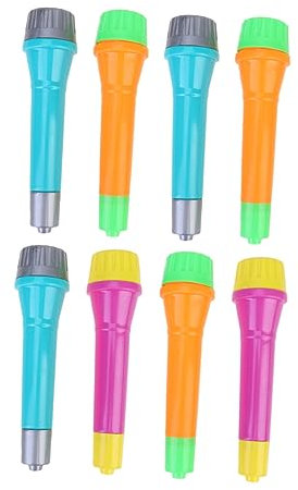 HOOTNEE Microfono Giocattolo Musicale Per Bambini 8 Modelli in Plastica Ideale Per Giochi Di Società Giochi Di Ruolo E Premi