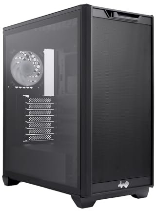 D5 schwarzes E-ATX Mid-Tower-Gehäuse mit Seitenwand aus gehärtetem Glas/EIN AN120 ARGB-Gehäuse vorinstalliert