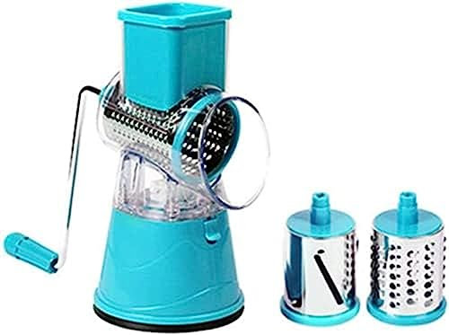 Manuelle Küchenmaschine, manuelle Küchenmaschine, Hacken, Mahlen, Mixen, Zerkleinerer, Essenszubereitung, multifunktional, Blau, 12 x 24 cm