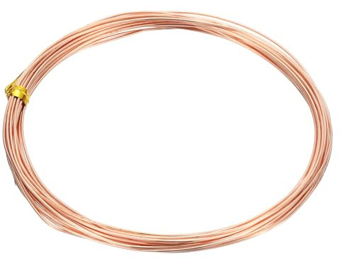PATIKIL 20 Gauge 99.9% Copper Wire, 6m/19.7ft Pure Copper Flexible Wire Coil 0.8mm Craft Wire for Jewelry Making Beading Garden Plants