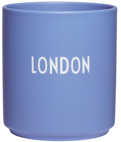 Design Letters Lieblingsbecher Blau LONDON Tasse | Skandinavisches Design | Geschenkidee für Frauen & Männer | Souvenir, Städtetasse | Kaffeebecher Porzellan | Tasse mit Spruch 250 Ml