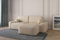 Ecksofa Lisbon – Ottomane beidseitig montierbar, Ecksofa aus Bouclé, Couch für Wohnzimmer, Schlafsofa Sofagarnitur Sofa Eckcouch L-Form mit Bettkasten und Schlaffunktion - (Beige (Anthology 3))