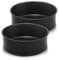 Joyfair 8 Inch Deep Cake Tin Set of 2, Non-Stick Stainless Steel Round Cake Tin, Christmas Birthday Wedding Baking Pan Mould for Roasting Serving, Rust Resistant & Easy Clean, (20 x 7.5cm, Black)