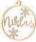 Personalisierter Weihnachtsbaum-Anhänger- Christbaumschmuck-Weihnachtsbaum Anhänger mit Schneeflocken - Holzschmuck