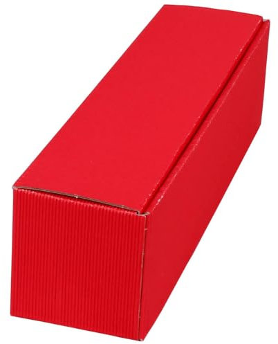1er Weinkarton, Geschenkkarton, Rot, Wellpappe, 38 x 9 x 9 cm, 50 Stück